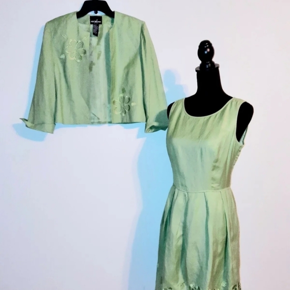 Positive Attitude Dresses & Skirts - Womens 2-piece Linen Blend Dress and Blazer